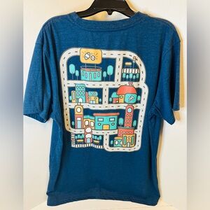 Men's Blue Play Mat T-shirt Size Large by Littlest Prince Short Sleeves